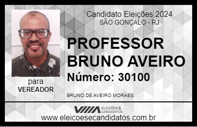 Candidato PROFESSOR BRUNO AVEIRO 2024 - SÃO GONÇALO - Eleições