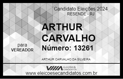 Candidato ARTHUR CARVALHO 2024 - RESENDE - Eleições