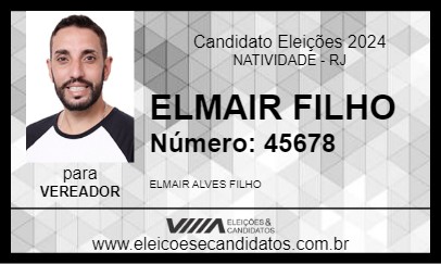 Candidato ELMAIR FILHO 2024 - NATIVIDADE - Eleições