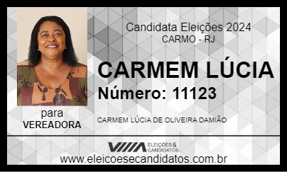 Candidato CARMEM LÚCIA 2024 - CARMO - Eleições