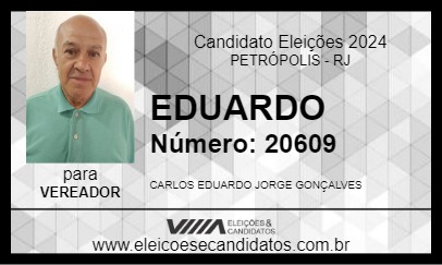 Candidato EDUARDO 2024 - PETRÓPOLIS - Eleições