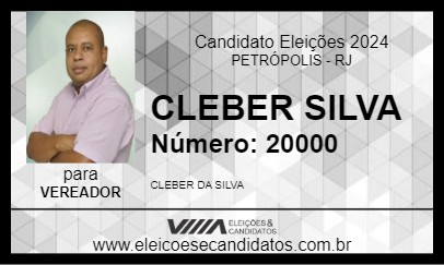 Candidato CLEBER SILVA 2024 - PETRÓPOLIS - Eleições