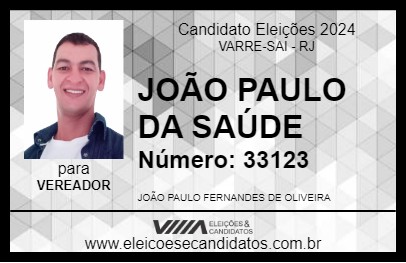 Candidato JOÃO PAULO DA SAÚDE 2024 - VARRE-SAI - Eleições