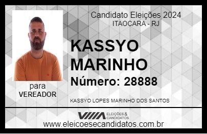 Candidato KASSYO MARINHO 2024 - ITAOCARA - Eleições