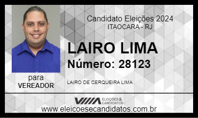 Candidato LAIRO LIMA 2024 - ITAOCARA - Eleições