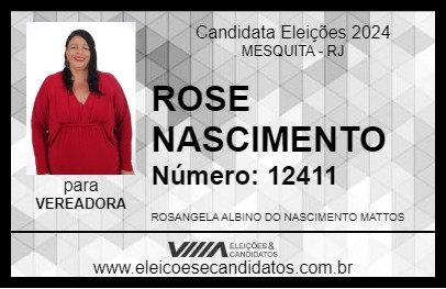 Candidato ROSE NASCIMENTO 2024 - MESQUITA - Eleições