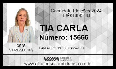 Candidato TIA CARLA 2024 - TRÊS RIOS - Eleições