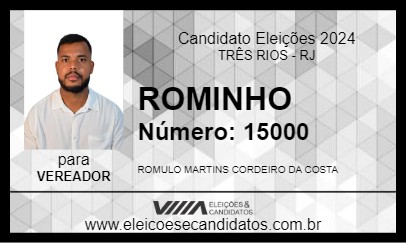 Candidato ROMINHO 2024 - TRÊS RIOS - Eleições