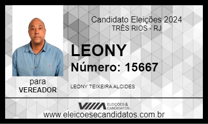 Candidato LEONY  2024 - TRÊS RIOS - Eleições