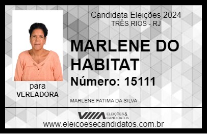 Candidato MARLENE DO   HABITAT 2024 - TRÊS RIOS - Eleições