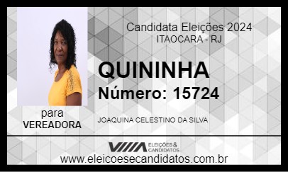 Candidato QUININHA 2024 - ITAOCARA - Eleições