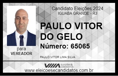 Candidato PAULO VITOR DO GELO 2024 - IGUABA GRANDE - Eleições