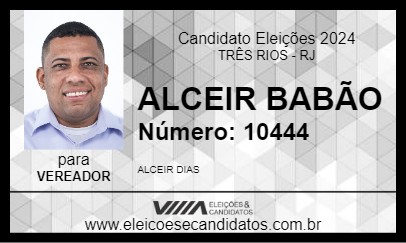 Candidato ALCEIR BABÃO 2024 - TRÊS RIOS - Eleições