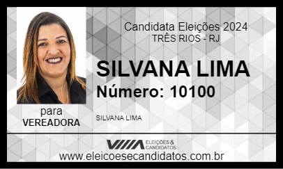 Candidato SILVANA LIMA 2024 - TRÊS RIOS - Eleições