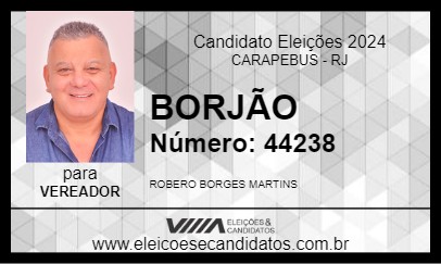 Candidato BORJÃO 2024 - CARAPEBUS - Eleições