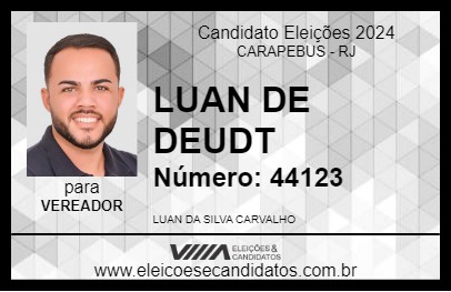 Candidato LUAN DE DEUTI 2024 - CARAPEBUS - Eleições