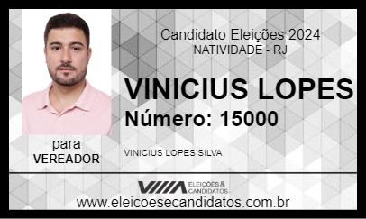 Candidato VINICIUS LOPES 2024 - NATIVIDADE - Eleições