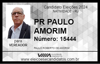 Candidato PR PAULO AMORIM 2024 - NATIVIDADE - Eleições