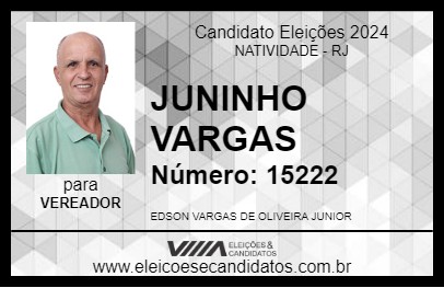 Candidato JUNINHO VARGAS 2024 - NATIVIDADE - Eleições