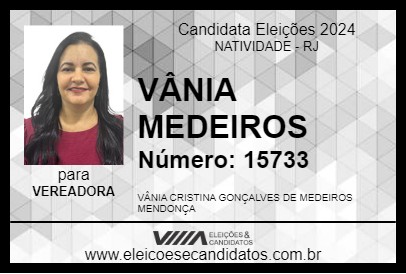 Candidato VÂNIA MEDEIROS 2024 - NATIVIDADE - Eleições