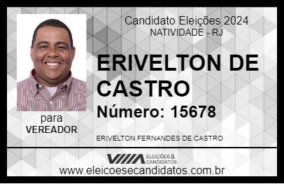 Candidato ERIVELTON DE CASTRO 2024 - NATIVIDADE - Eleições