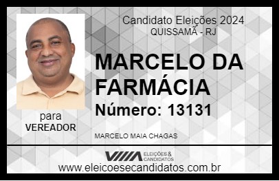 Candidato MARCELO DA FARMÁCIA 2024 - QUISSAMÃ - Eleições