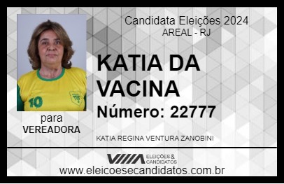 Candidato KATIA DA VACINA 2024 - AREAL - Eleições