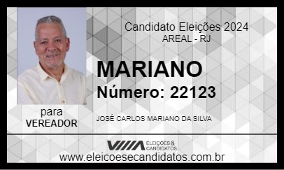 Candidato MARIANO 2024 - AREAL - Eleições