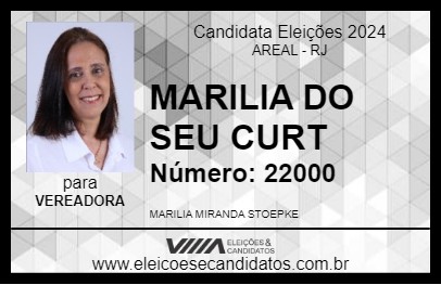 Candidato MARILIA DO SEU CURT 2024 - AREAL - Eleições