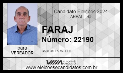 Candidato FARAJ 2024 - AREAL - Eleições