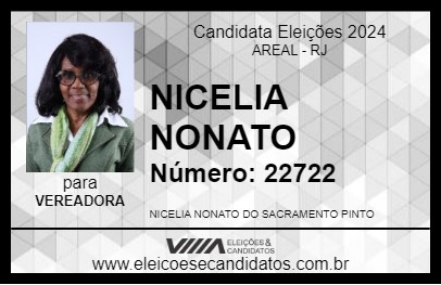 Candidato NICELIA NONATO 2024 - AREAL - Eleições