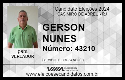 Candidato GERSON NUNES 2024 - CASIMIRO DE ABREU - Eleições