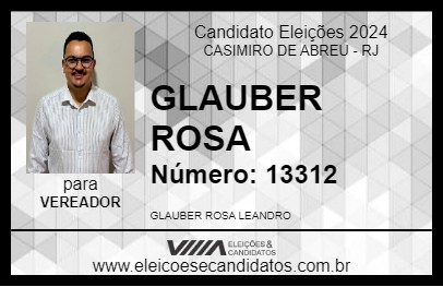 Candidato GLAUBER ROSA 2024 - CASIMIRO DE ABREU - Eleições