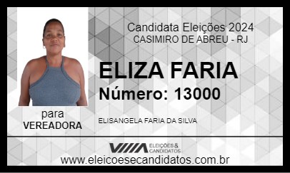 Candidato ELIZA FARIA 2024 - CASIMIRO DE ABREU - Eleições