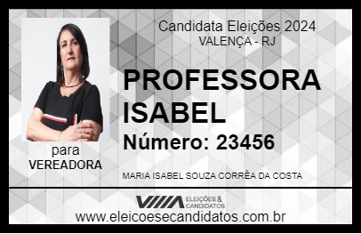 Candidato PROFESSORA ISABEL 2024 - VALENÇA - Eleições