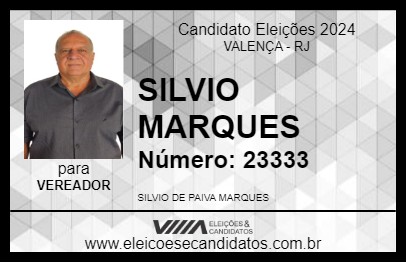 Candidato SILVIO MARQUES 2024 - VALENÇA - Eleições