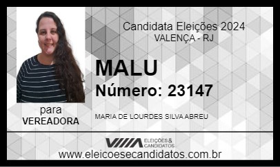 Candidato MALU 2024 - VALENÇA - Eleições