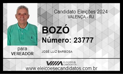 Candidato BOZÓ 2024 - VALENÇA - Eleições