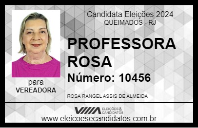 Candidato PROFESSORA ROSA 2024 - QUEIMADOS - Eleições