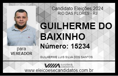 Candidato GUILHERME DO BAIXINHO 2024 - RIO DAS FLORES - Eleições