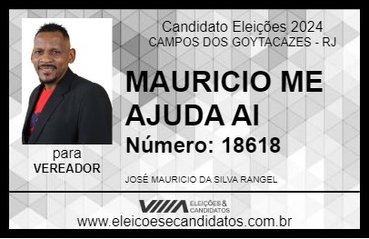 Candidato MAURICIO ME AJUDA AI 2024 - CAMPOS DOS GOYTACAZES - Eleições