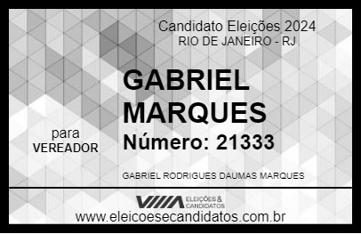 Candidato GABRIEL MARQUES 2024 - RIO DE JANEIRO - Eleições