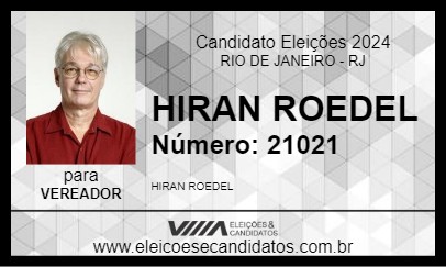 Candidato HIRAN ROEDEL 2024 - RIO DE JANEIRO - Eleições