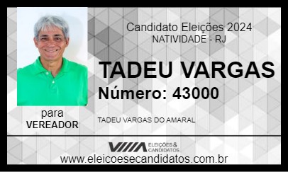 Candidato TADEU VARGAS 2024 - NATIVIDADE - Eleições