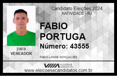 Candidato FABIO PORTUGA 2024 - NATIVIDADE - Eleições