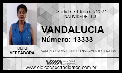 Candidato VANDALUCIA 2024 - NATIVIDADE - Eleições