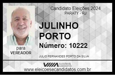 Candidato JULINHO PORTO 2024 - PARATY - Eleições