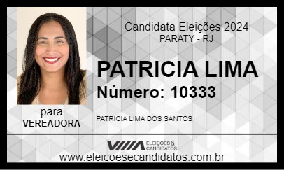 Candidato PATRICIA LIMA 2024 - PARATY - Eleições