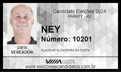 Candidato NEY 2024 - PARATY - Eleições