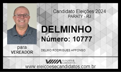 Candidato DELMINHO 2024 - PARATY - Eleições